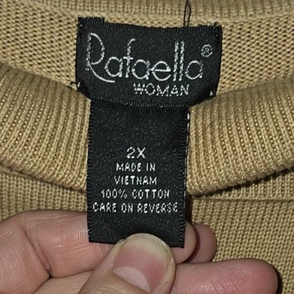 NWT Rafaella Camel Off-Shoulder Sweater | Size 2X 0138 - Picture 4 of 7